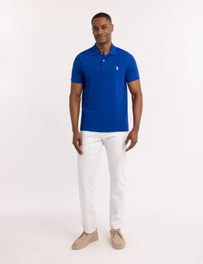 SOLID PIQUE SMALL LOGO POLO SHIRT 3