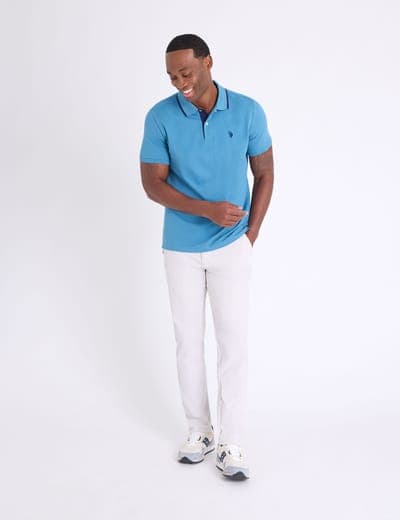 SLIM FIT STRETCH SOLID PIQUE POLO SHIRT 4