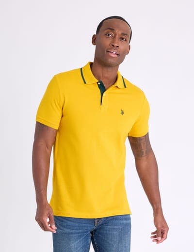 SLIM FIT STRETCH SOLID PIQUE POLO SHIRT 6