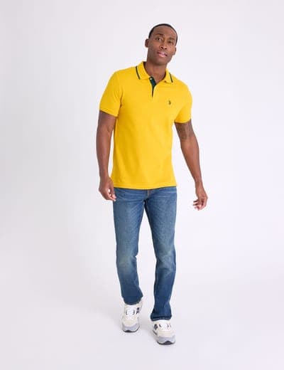 SLIM FIT STRETCH SOLID PIQUE POLO SHIRT 10