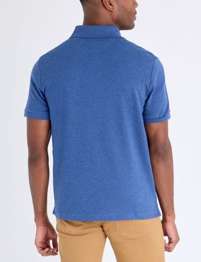 SOLID INTERLOCK POLO SHIRT WITH WOVEN TRIM 4