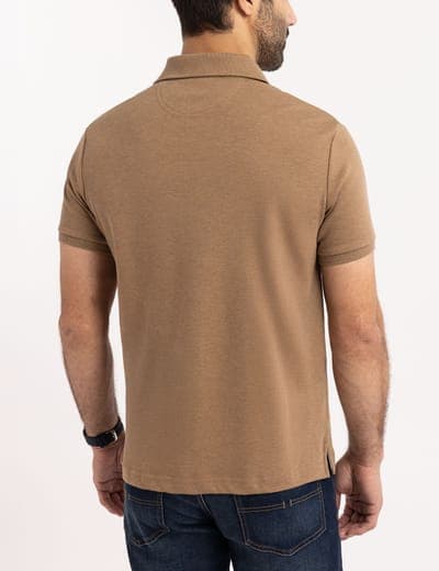 SOLID INTERLOCK POLO SHIRT WITH WOVEN TRIM 8