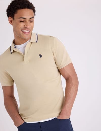 SLIM FIT TIPPED INTERLOCK POLO SHIRT 1
