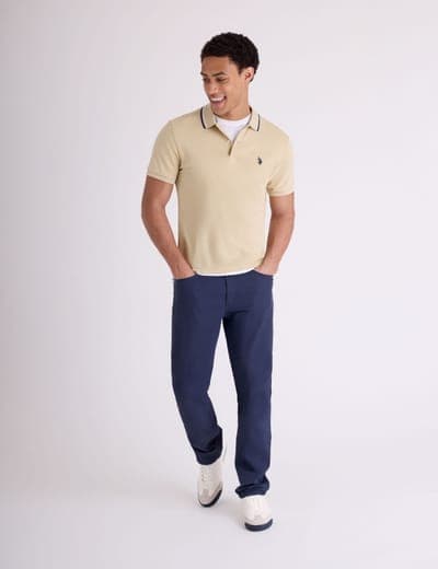 SLIM FIT TIPPED INTERLOCK POLO SHIRT 2