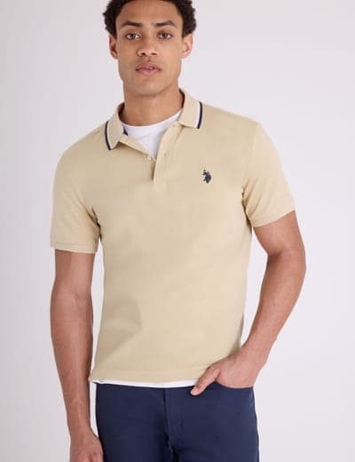 SLIM FIT TIPPED INTERLOCK POLO SHIRT 4