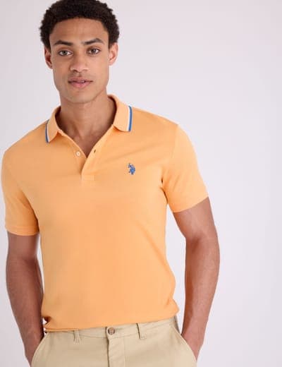 SLIM FIT TIPPED INTERLOCK POLO SHIRT 5