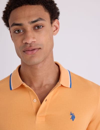 SLIM FIT TIPPED INTERLOCK POLO SHIRT 6