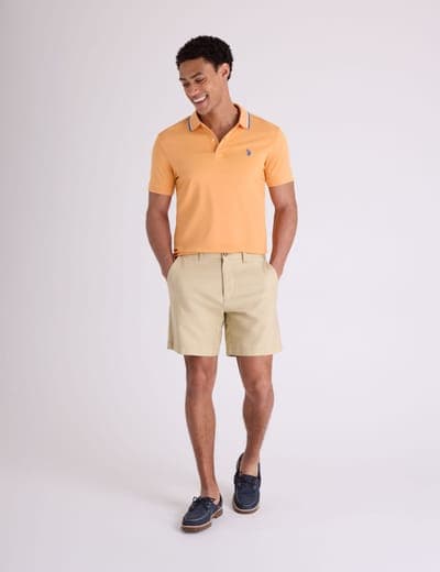 SLIM FIT TIPPED INTERLOCK POLO SHIRT 7