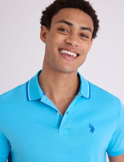 SLIM FIT TIPPED INTERLOCK POLO SHIRT 10