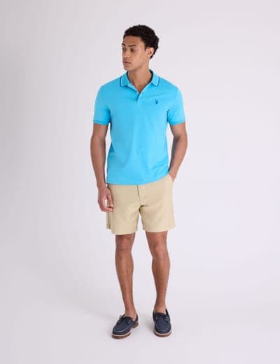 SLIM FIT TIPPED INTERLOCK POLO SHIRT 11