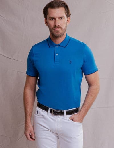 WHITE LABEL MERCERIZED COTTON POLO SHIRT 1