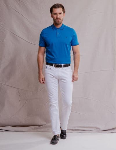 WHITE LABEL MERCERIZED COTTON POLO SHIRT 2