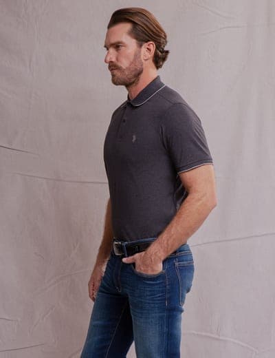 WHITE LABEL MERCERIZED COTTON POLO SHIRT 9