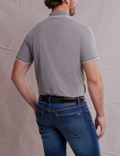 WHITE LABEL MERCERIZED COTTON POLO SHIRT 23