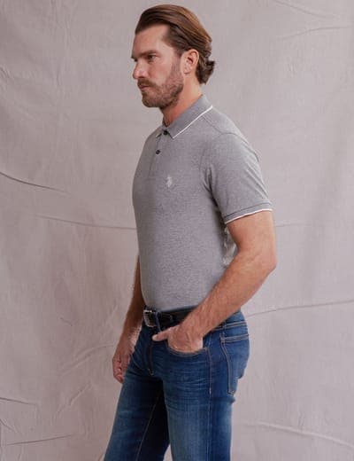 WHITE LABEL MERCERIZED COTTON POLO SHIRT 22