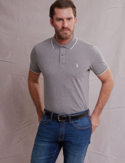 WHITE LABEL MERCERIZED COTTON POLO SHIRT 25