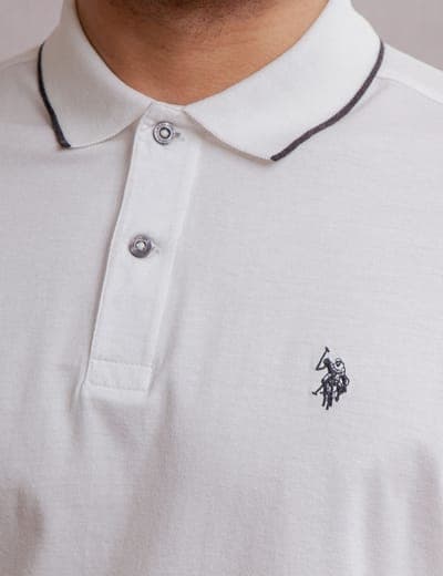 WHITE LABEL MERCERIZED COTTON POLO SHIRT 30