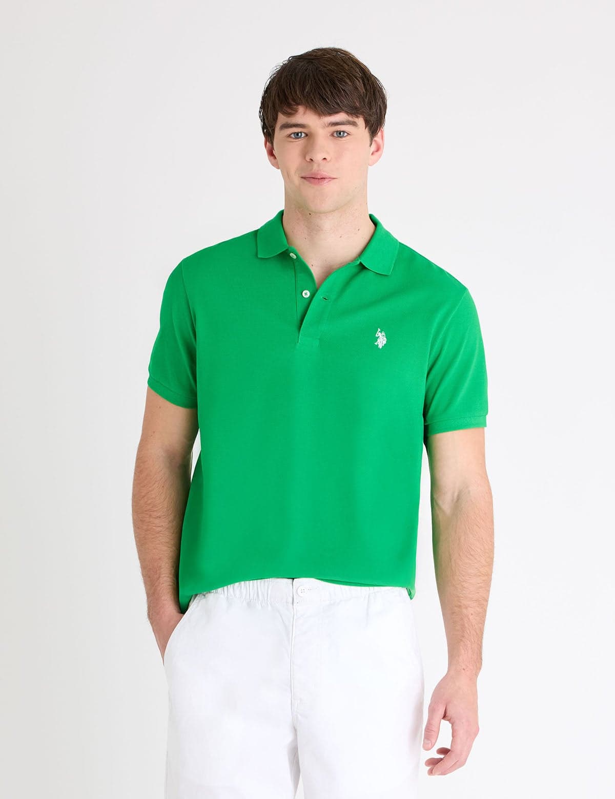 SOLID PIQUE SMALL LOGO POLO SHIRT