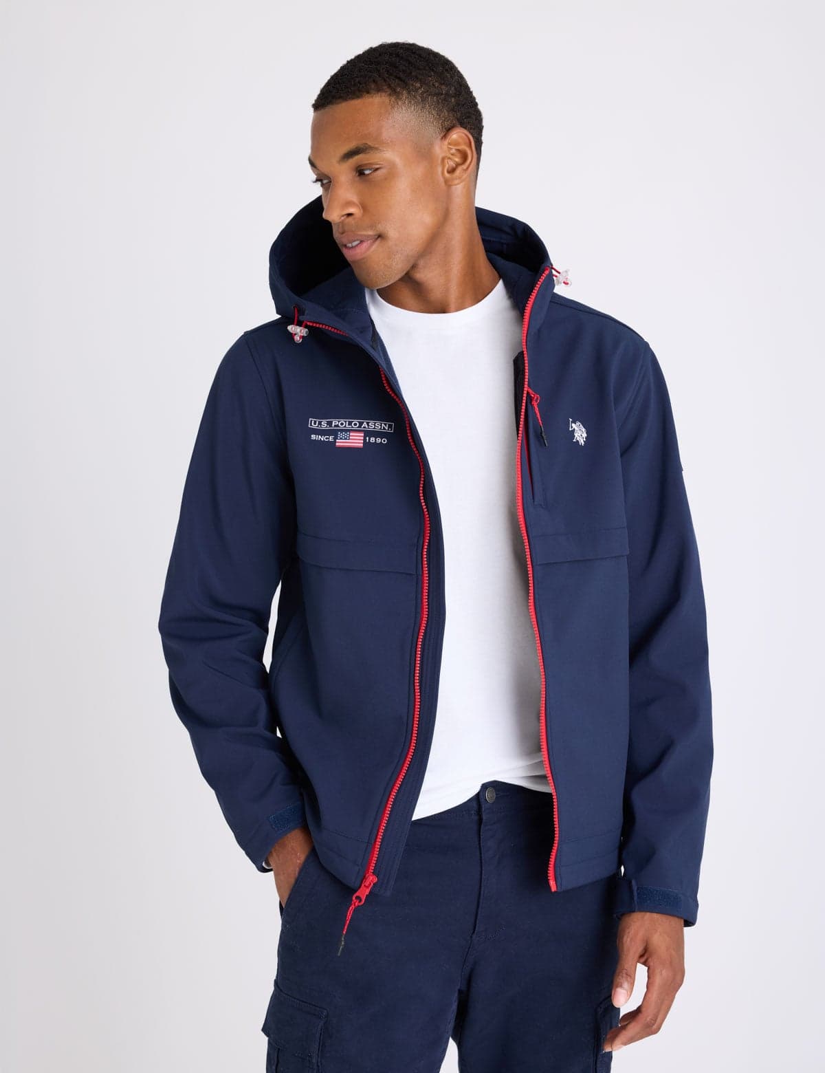 BONDED SOFTSHELL FLAG TREK JACKET