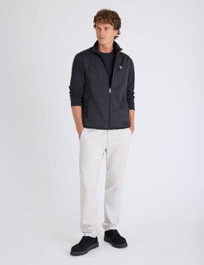 FULL ZIP SWEATER KNIT VEST 2