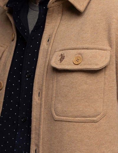 WHITE LABEL FRENCH TERRY SHACKET 5