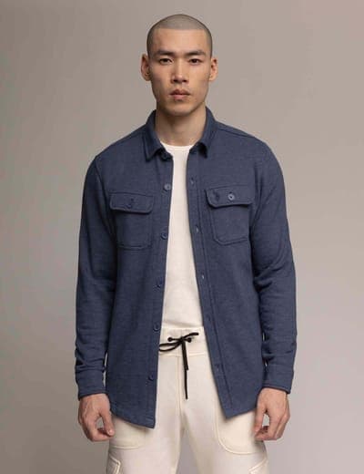 WHITE LABEL FRENCH TERRY SHACKET 8