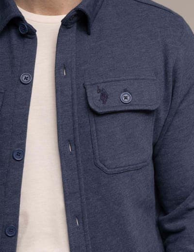 WHITE LABEL FRENCH TERRY SHACKET 10