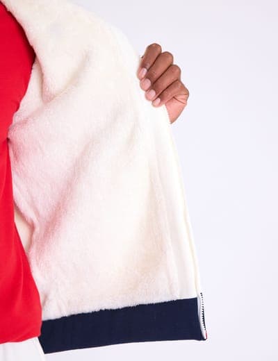 RAGLAN HOODED FLEECE SHERPA JACKET 2