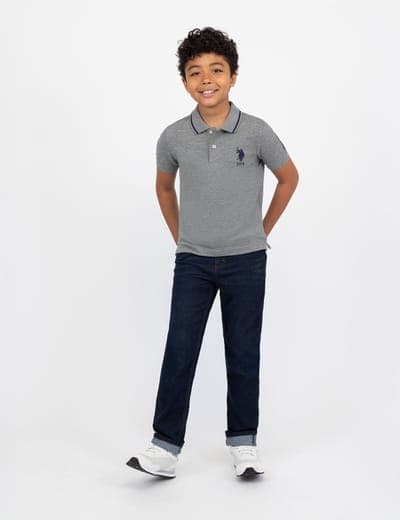 BOYS SOLID PIQUE POLO SHIRT 2