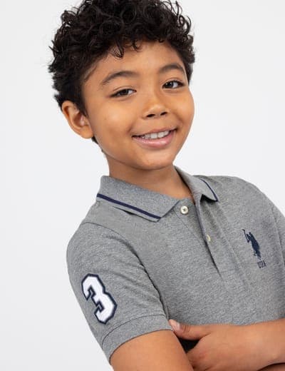 BOYS SOLID PIQUE POLO SHIRT 1