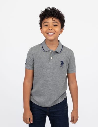 BOYS SOLID PIQUE POLO SHIRT 3