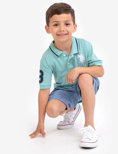 BOYS SOLID PIQUE POLO SHIRT 6