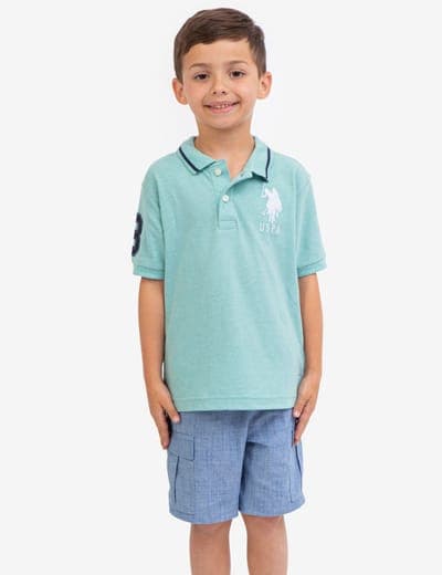 BOYS SOLID PIQUE POLO SHIRT 5