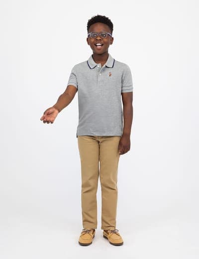 BOYS SOLID INTERLOCK POLO SHIRT 2