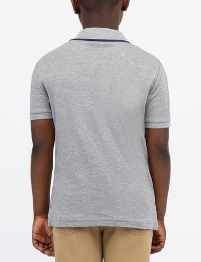BOYS SOLID INTERLOCK POLO SHIRT 3