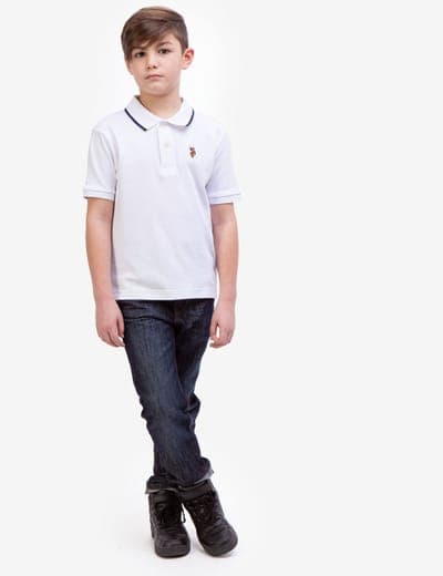 BOYS SOLID INTERLOCK POLO SHIRT 6