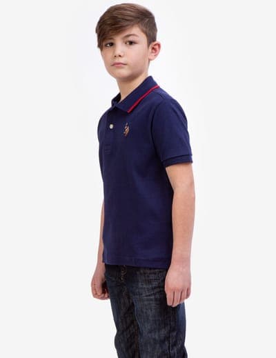 BOYS SOLID INTERLOCK POLO SHIRT 11