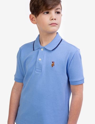 BOYS SOLID INTERLOCK POLO SHIRT 22