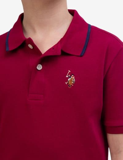 BOYS SOLID INTERLOCK POLO SHIRT 27