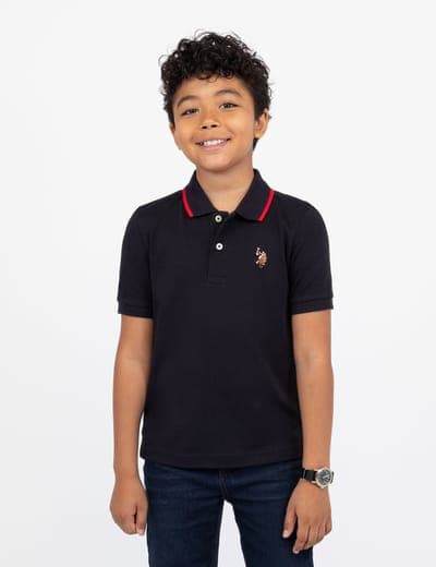 BOYS SOLID INTERLOCK POLO SHIRT 28