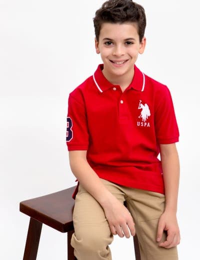 BOYS PIQUE SOLID POLO SHIRT 1