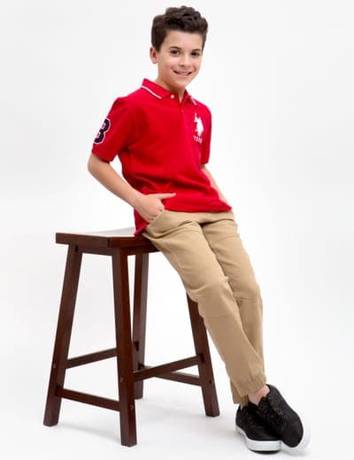 BOYS PIQUE SOLID POLO SHIRT 2