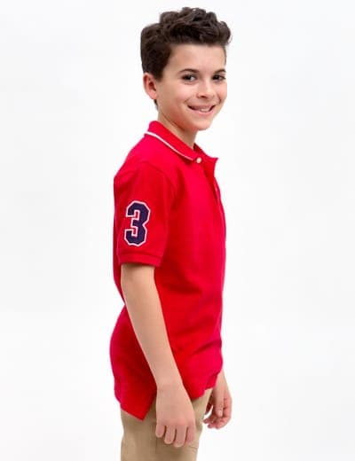 BOYS PIQUE SOLID POLO SHIRT 3