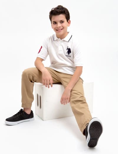 BOYS PIQUE SOLID POLO SHIRT 9