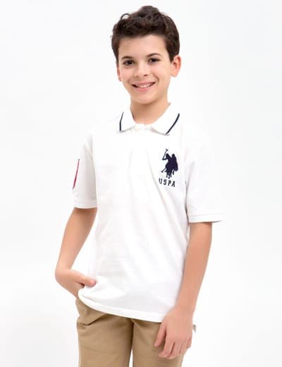 BOYS PIQUE SOLID POLO SHIRT 10