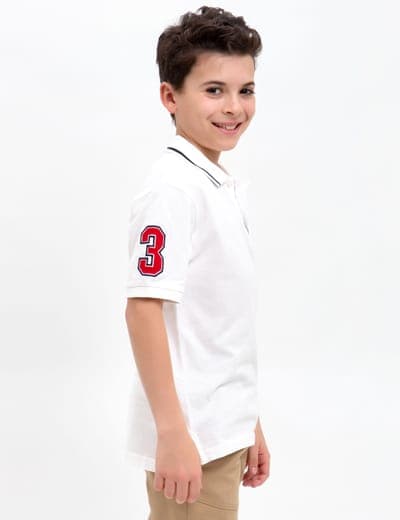 BOYS PIQUE SOLID POLO SHIRT 11