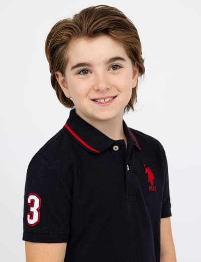 BOYS PIQUE SOLID POLO SHIRT 12