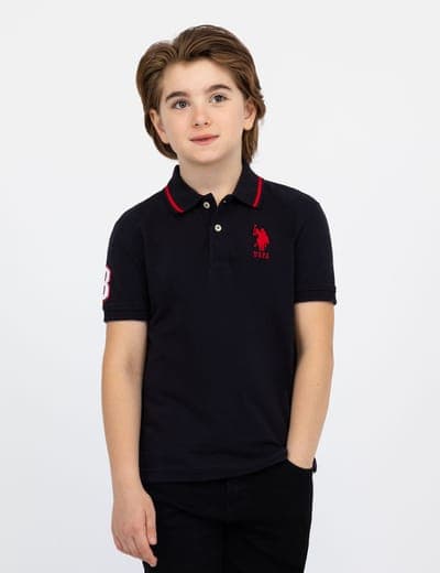 BOYS PIQUE SOLID POLO SHIRT 13