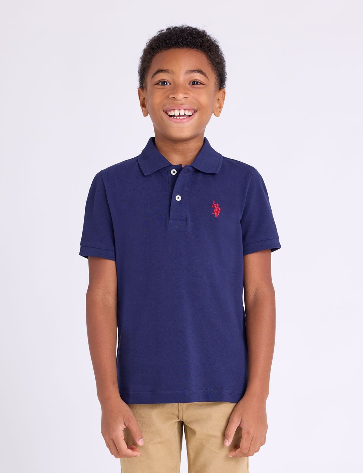 BOYS SOLID PIQUE POLO SHIRT