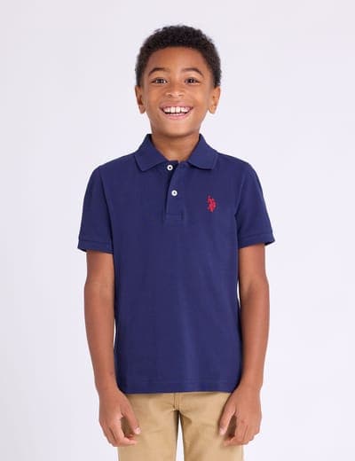 BOYS SOLID PIQUE POLO SHIRT 1